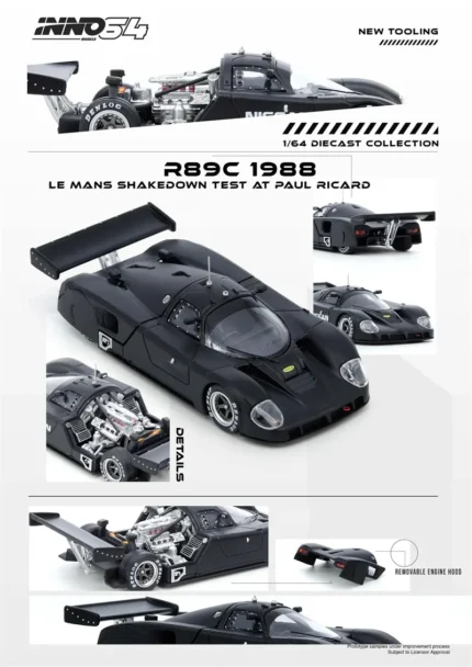 1/64 1988 Nissan R8C Le Mans Shakedown Test At Paul Ricard, black