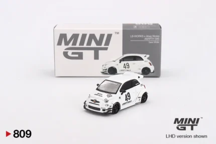 Fiat 595 Abarth LB-Works Xabas Works(2024)gara white #49