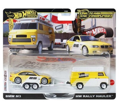 1/64 Rally Hauler with 1992 BMW M3 *Team Transport series*, yellow/white