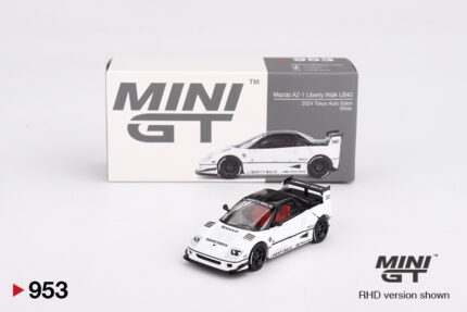 1/64 2024 Mazda AZ-1 Liberty Walk LB40 *Tokyo Auto Salon*, white