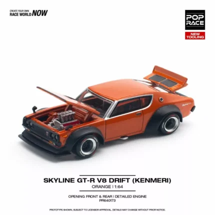 1/64 Nissan Skyline GT-R V8 Drift *Kenmeri*, orange