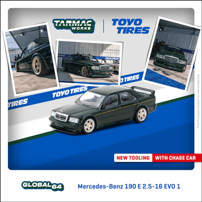 1/64 Mercedes Benz 190 E 2.5-16 EVO 1 *Toyo Tires*, black