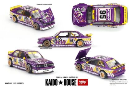 1/64 1989 BMW M3 (E30) *Kaido KW* V1, purple/white/yellow